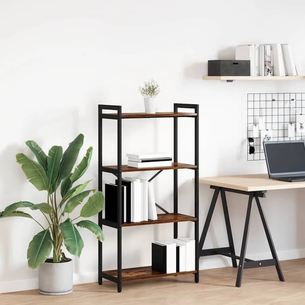 vidaXL Bibliotecă Stejar afumat 60 x 30 x 118 cm PAL