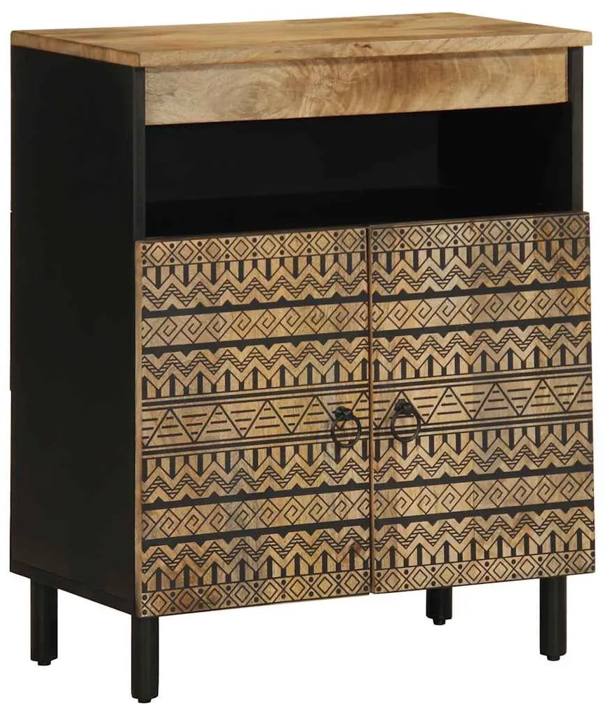 vidaXL Dulap, 60x33,5x75 cm, lemn masiv de mango brut