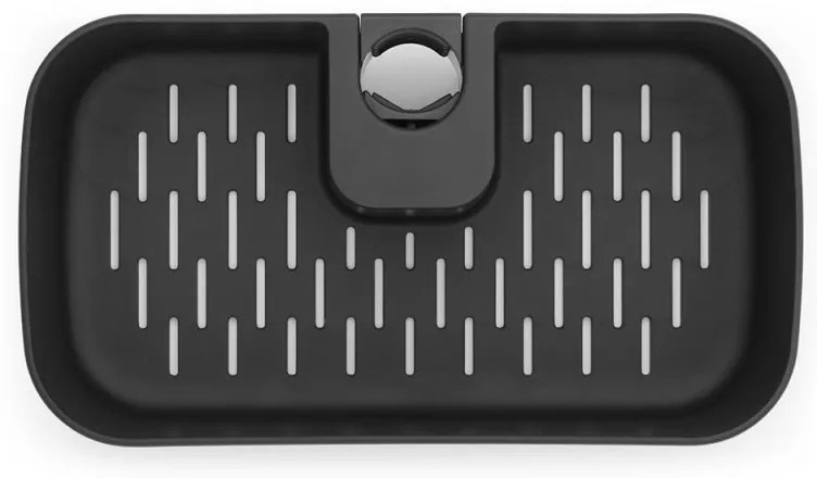 Organizator de duș Brabantia ReNew 1004186, 7.5x13.3x24.4 cm, Fund cu găuri de apă, Rezistent la coroziune, Gri închis