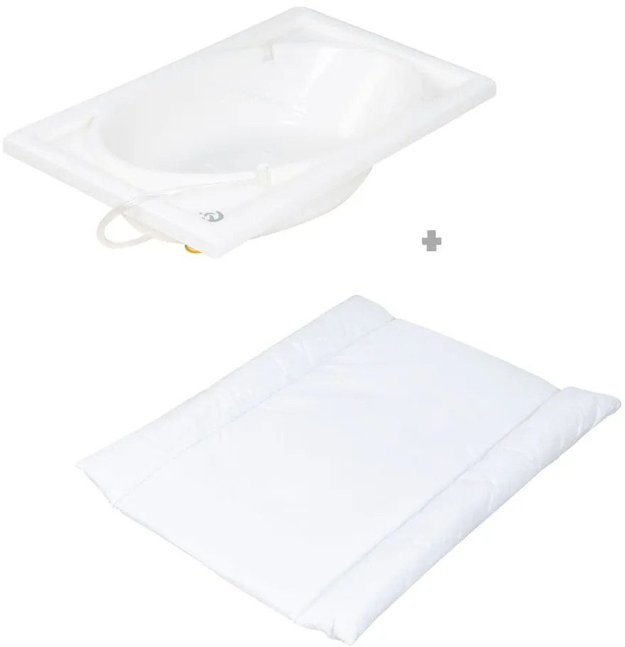 Masă de înfășat albă/în culoare naturală cu aspect de lemn de mesteacăn Baby Pool – Roba