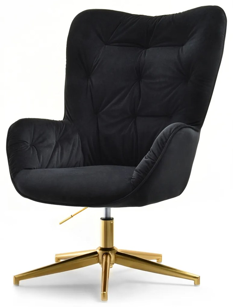 Fotoliu Meryl (negru + auriu). Promo -22%. 1110288