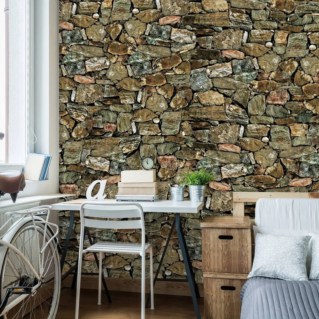 Fototapet - Stone Wall Rock (152,5x104 cm)