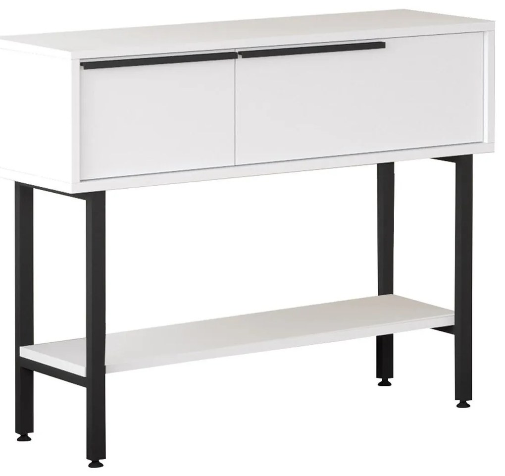 Măsuță consolă Otto 12 (cu oglindă) (alb + negru). 1106472