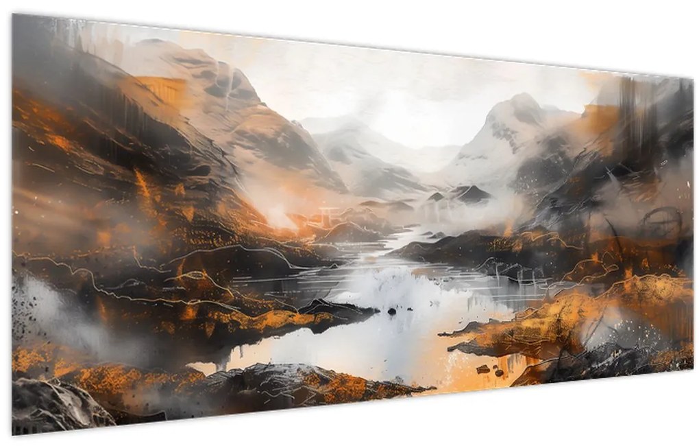 Tablou - Pictura peisajelor montane (120x50 cm)