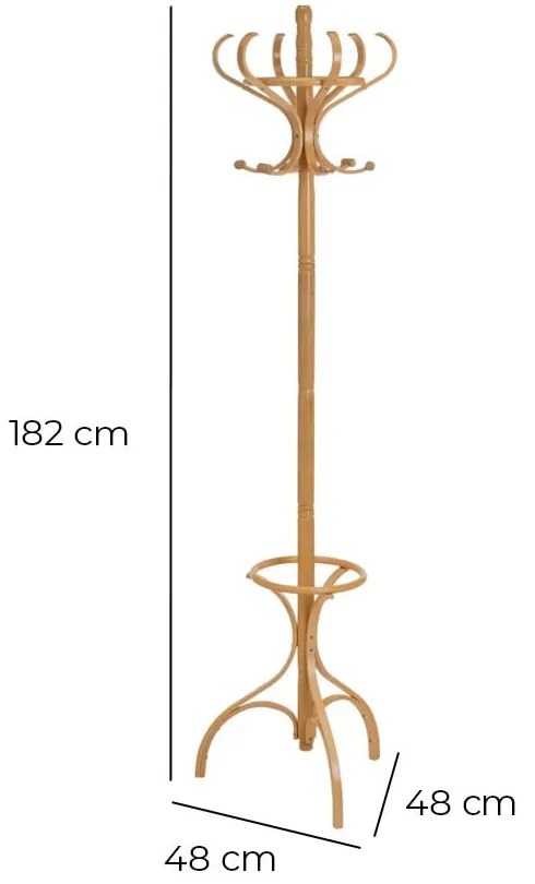 Cuier în culoare naturală din lemn de plop Thonet – Casa Selección