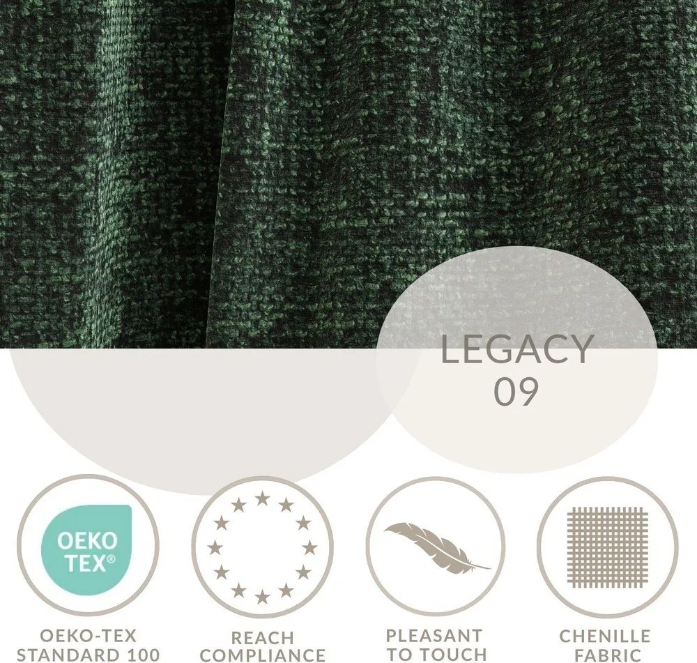 Colțar verde închis extensibil/cu spațiu de depozitare cu tapițerie din chenille (cu colț pe partea dreaptă/cu șezlong) Velto – Maison de Rêve