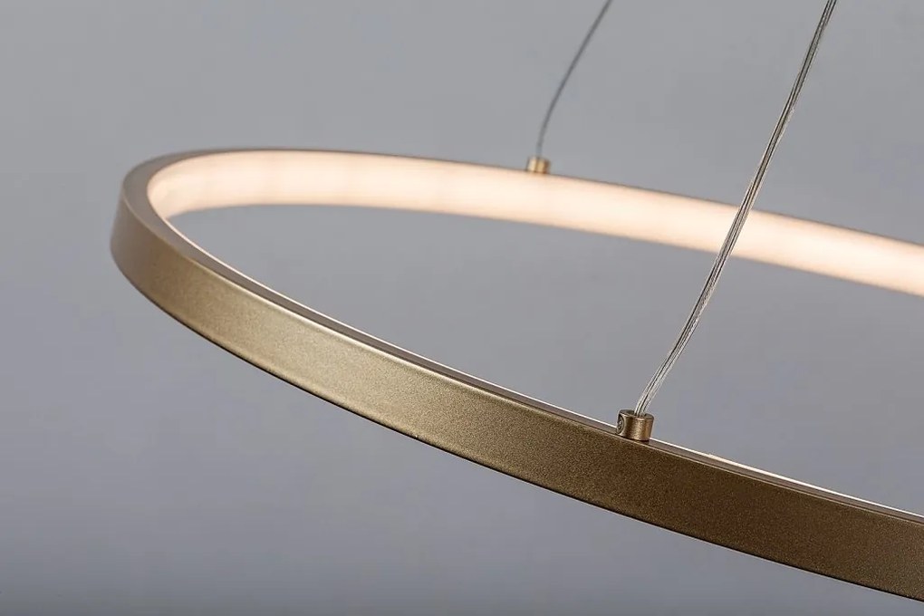 Lustra LED suspendata din metal auriu Beliza
