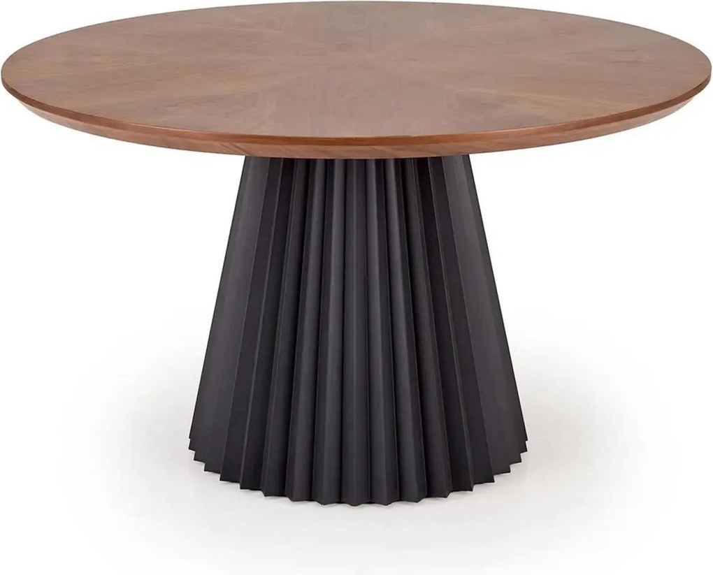 Masa HEVELIUS, nuc/negru, 130x77 cm