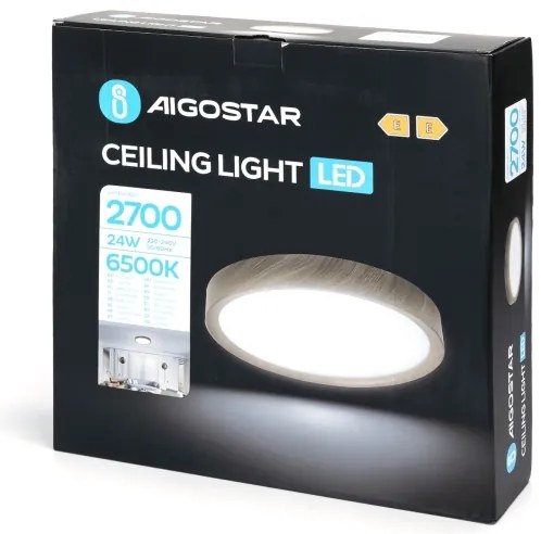Plafonieră LED Aigostar LED/24W/230V 6500K d. 38,3 cm