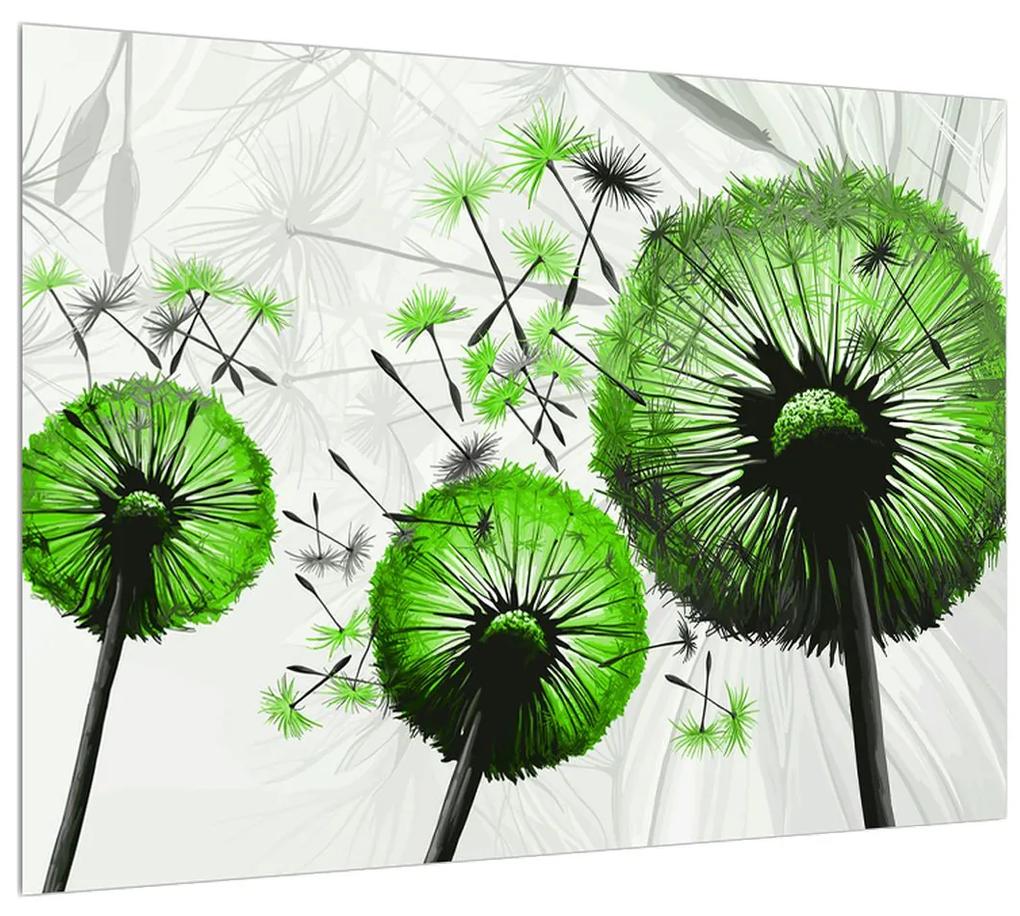 Tablou cu o mulțime de păpădii verzi (70x50 cm), în 40 de alte dimensiuni noi