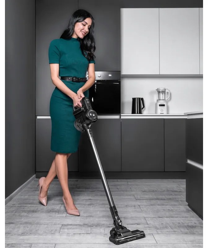 Aspirator fara fir AENO ASC0001, 120W, 15000 Pa, 500 ml, Iluminare LED, Autonomie 45 min, Negru