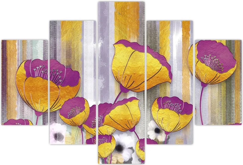 Tablou - Ilustrațir cu flori (150x105 cm)