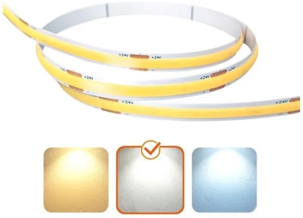 Bandă LED TRAMO 50 m, 500 W, 24 V, 4000 K