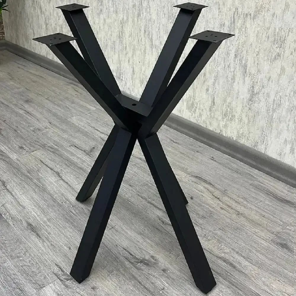 Masa de bucatarie din MDF patrat, marmorat negru, texturata, Homs 80x80x75 cm