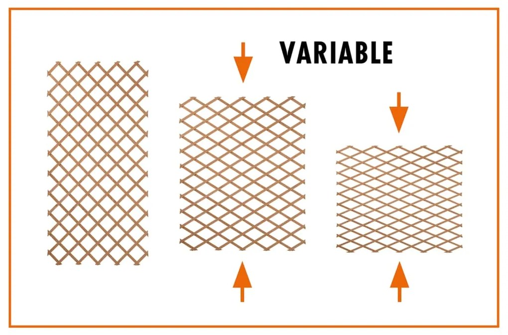 Nature Spalier de gradina, natural, 100 x 200 cm, lemn, 6041703