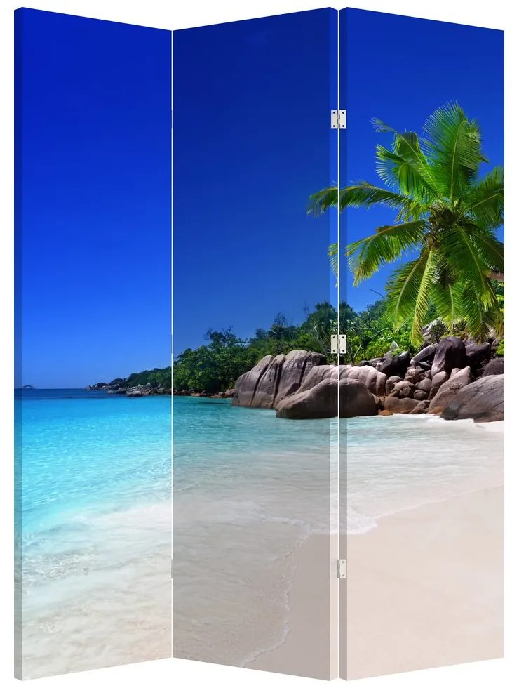 Paravan - Plaja pe insula Praslin (126x170 cm)