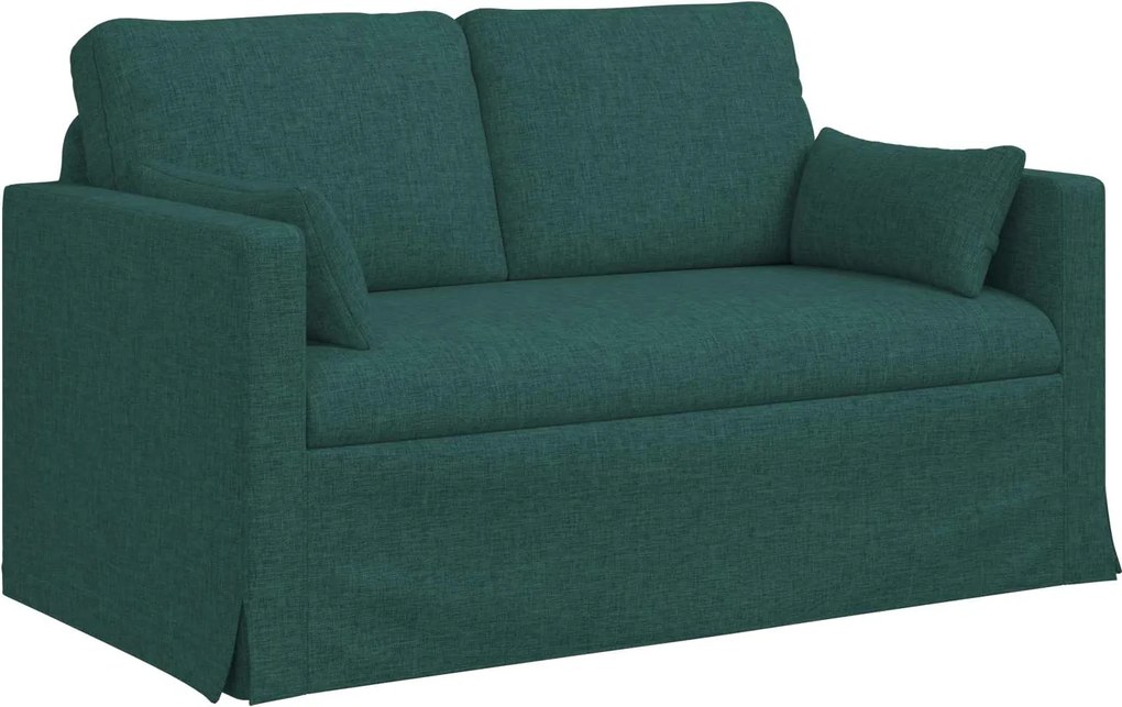 vidaXL Canapea Verde închis 139 x 78 x 80 cm țesătură