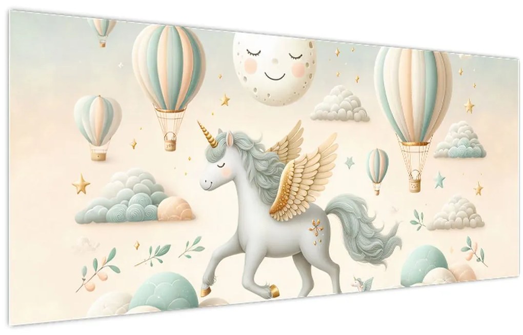 Tablou - Unicorn fericit (120x50 cm)