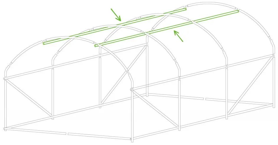 Solariu de aluminiu 250 x 400 cm (10 m2) alb