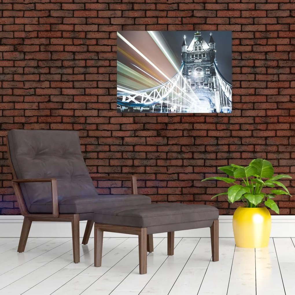 Tablou pe sticlă cu Tower Bridge (70x50 cm)