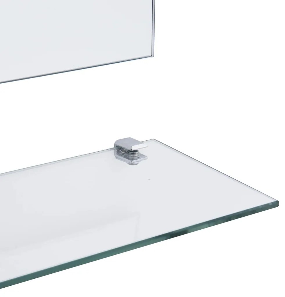 Oglinda de perete cu 5 rafturi, argintiu, 50 x 60 cm 1, 50 x 60 cm (5 rafturi)