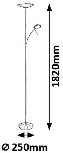 Rabalux 7006 - Lampă LED de podea VLASTA LED/18W + LED/5W/230V