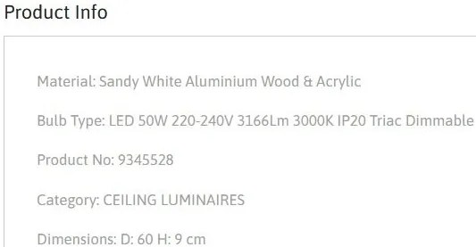 Plafoniera LED design modern STAKE alb, D-60cm