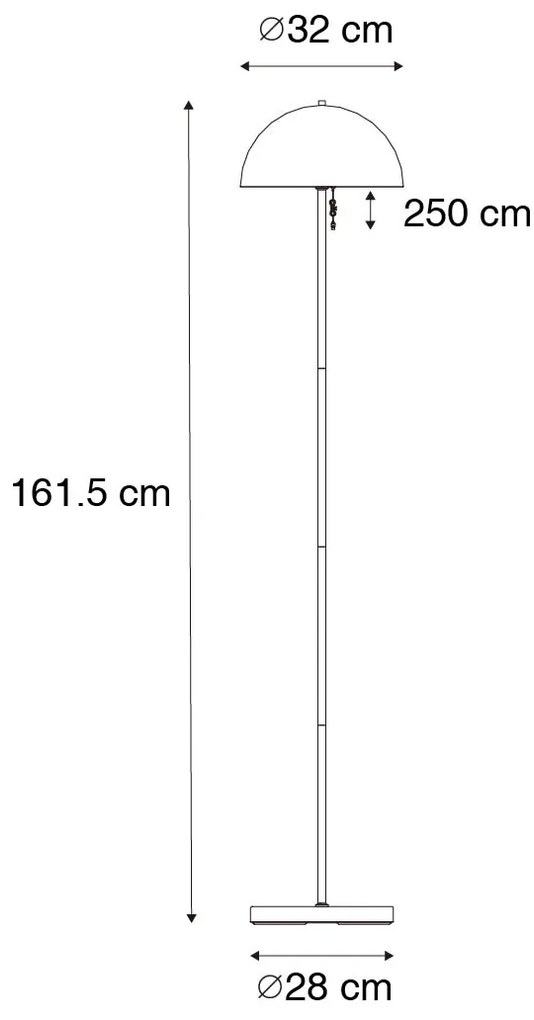 Lampă de podea pentru exterior bronz închis reîncărcabilă cu dimmer în 3 trepte - Keira