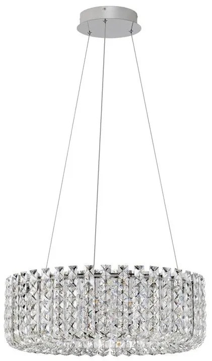 Lustra suspendata crom, cristale sticla CELYSIA 60cm