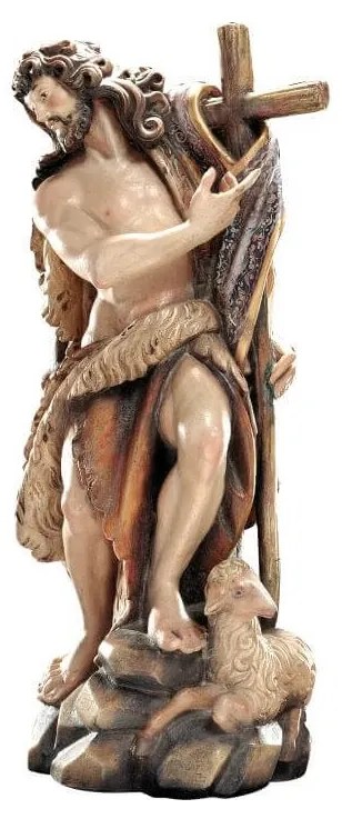 Statueta lemn aurit "Sfantul Ioan Botezatorul", 40cm