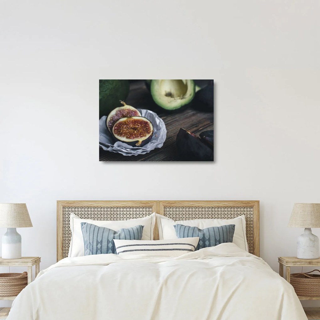 Tablou pe sticlă cu fistic și avocado (70x50 cm)