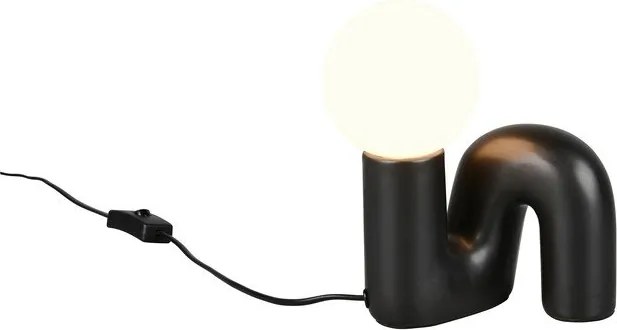 Veioză neagră din ceramică (înălțime 21,5 cm) Quinn – Reality