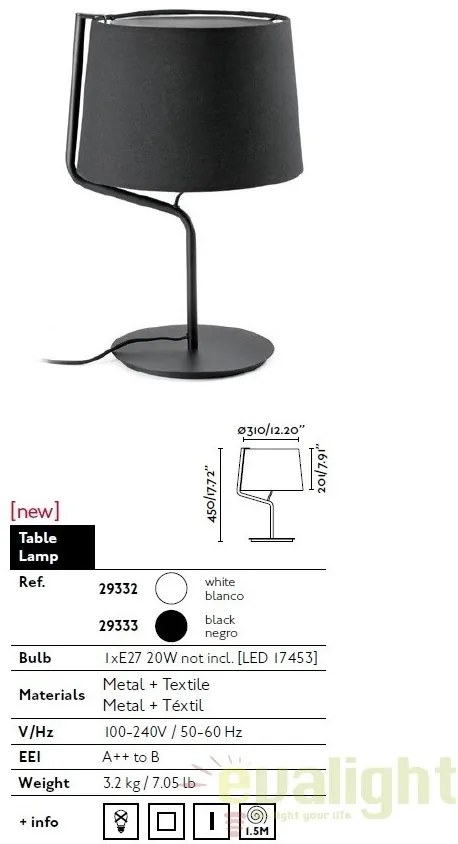 Veioza / Lampa de masa moderna BERNI 29333