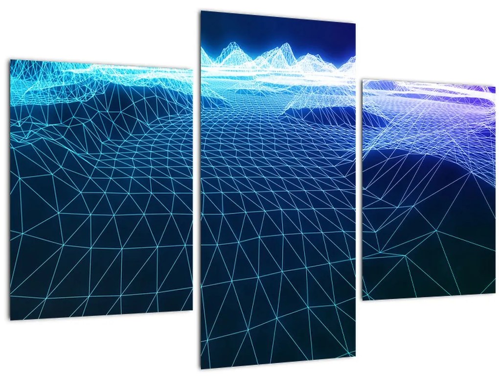 Tablou - Munți în model de calculator (90x60 cm)