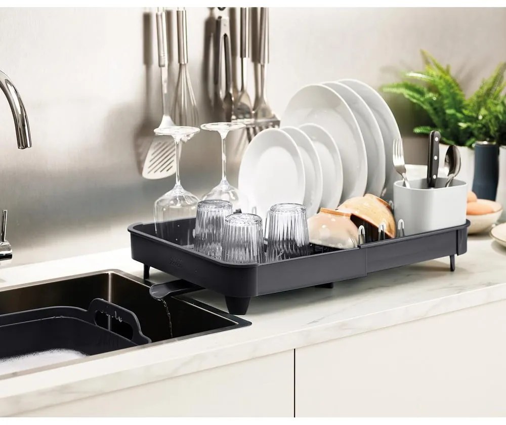 Suport ajustabil pentru scurs vase Joseph Joseph Extend, gri