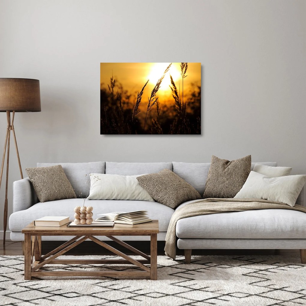 Tablou pe sticlă - Apus de soare (70x50 cm)