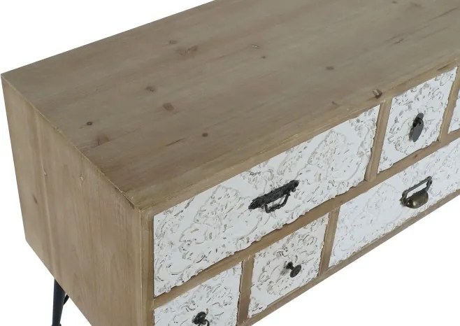 Comoda TV rustica , din metal si lemn de molid "Liberty"