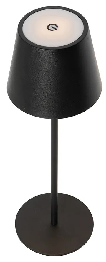 Set de 2 lămpi de masă negre cu dimmer și reîncărcabile - Murdock