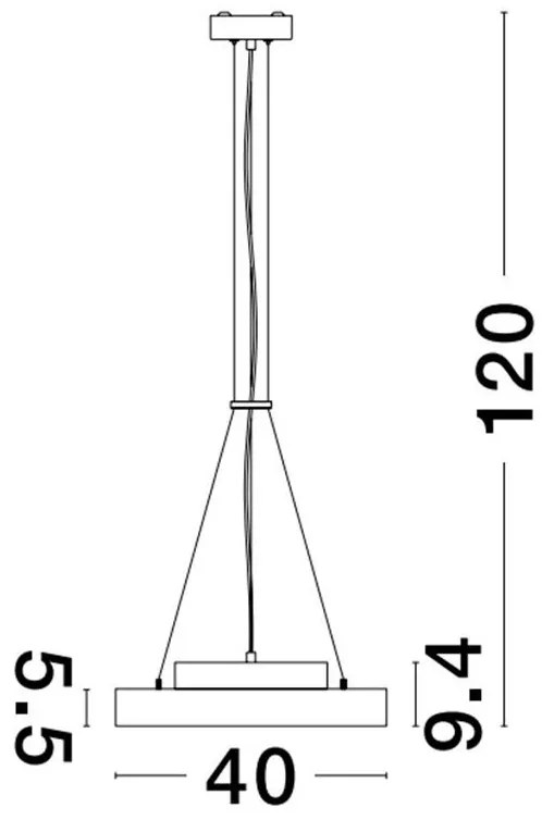 Lustra LED suspendata design circular PERFECT 40cm negru CCT Dimmable