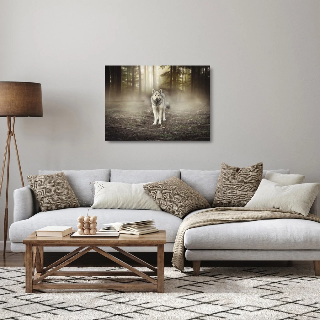 Tablou pe sticlă - Paznicul pădurii (70x50 cm)