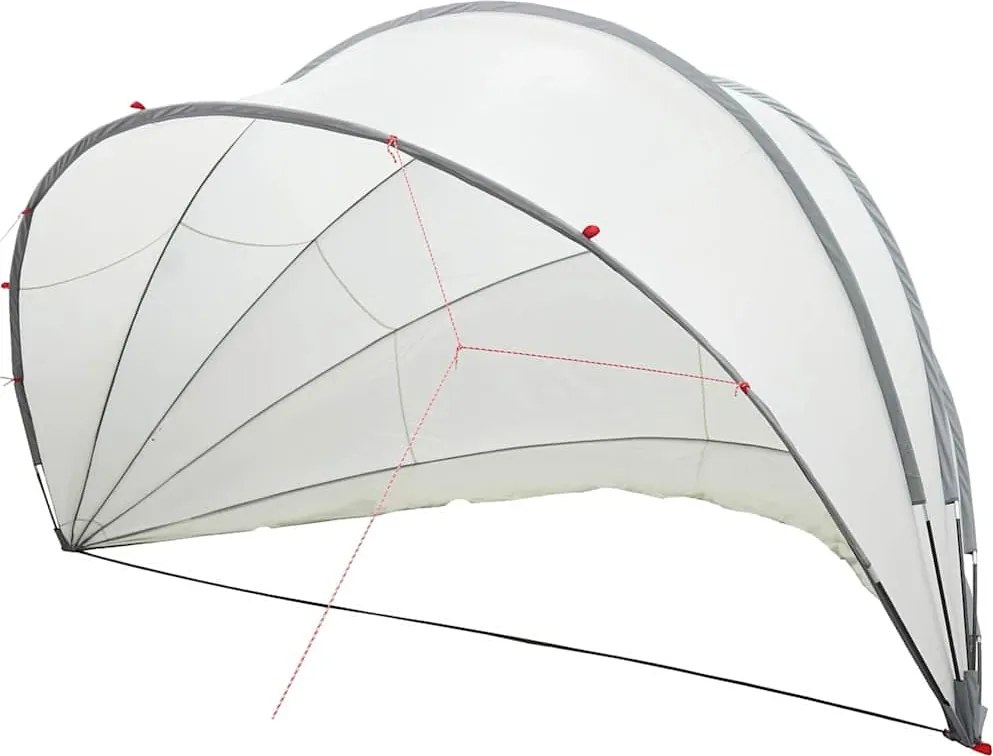 vidaXL Dom pentru piscină Manual Gri și Portocalie 546 x 516 x 250 cm