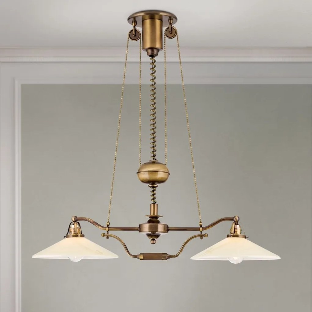 Lustra realizata manual design rustic ARTDESIGN, patina/ champagne