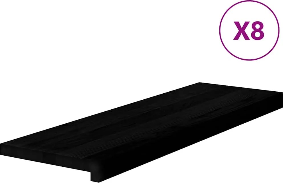 vidaXL Trepte de scară 8 buc maro închis lemn masiv de stejar