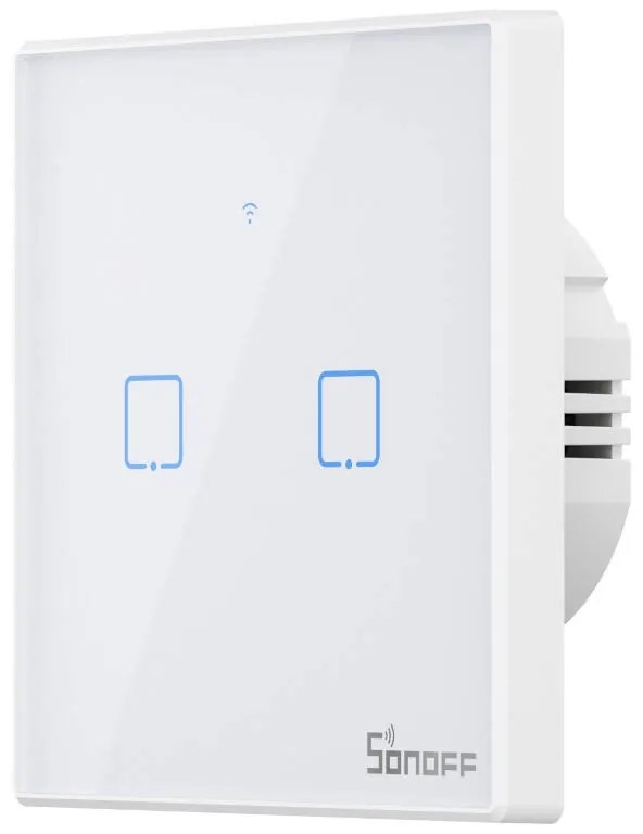 Intrerupator Smart WiFi + RF 433MHz Sonoff T2 EU TX (2 canale)