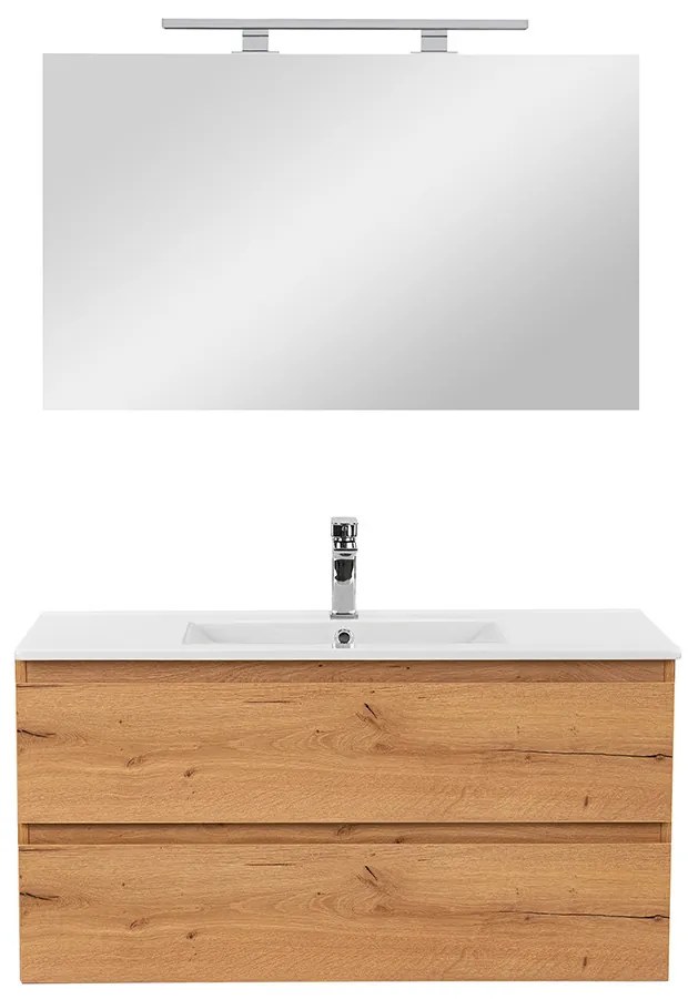 Mobilier complet de baie Vario Forte 100 stejar-stejar