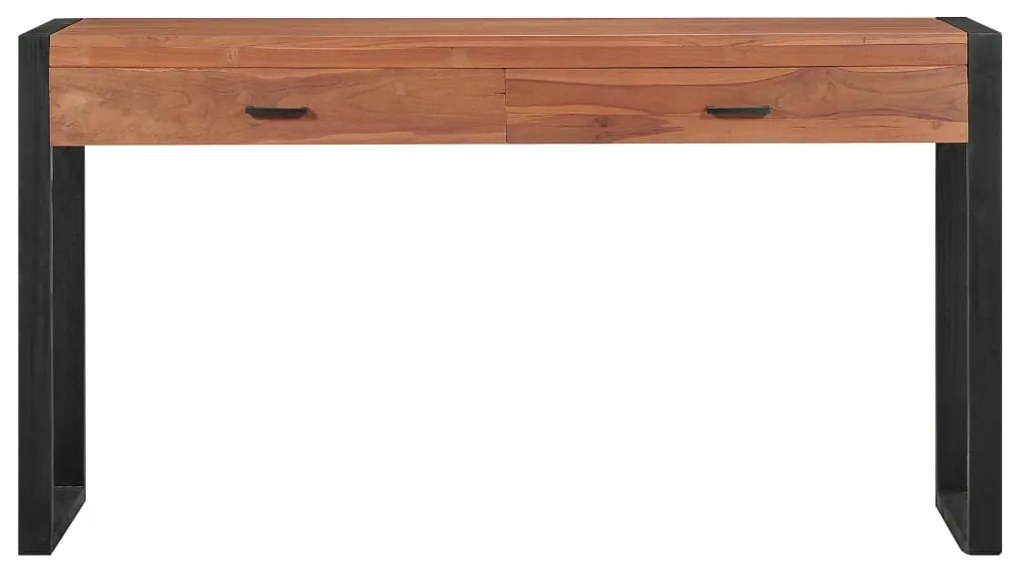 337919 vidaXL Birou cu 2 sertare, 120x40x75 cm, lemn masiv de tec