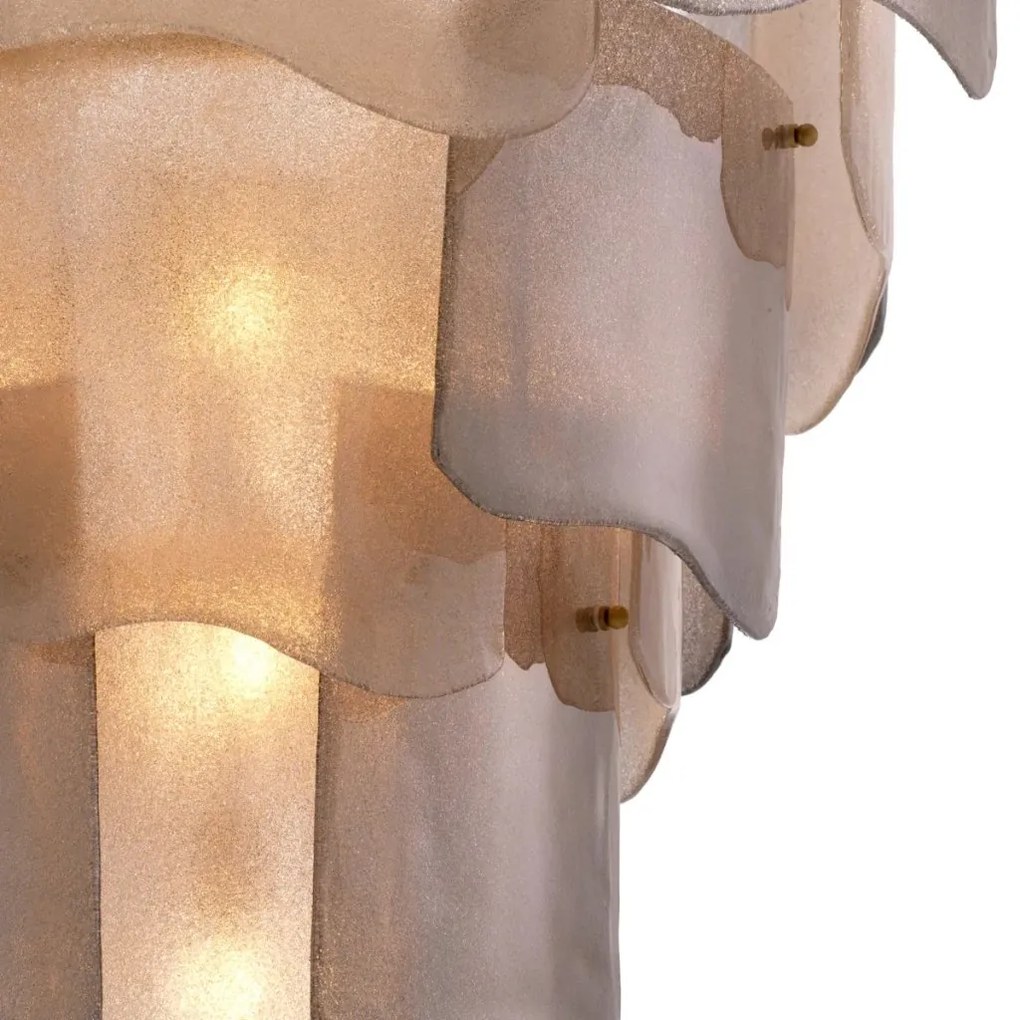 Candelabru LUX design deosebit Asinara L, sticla fumurie