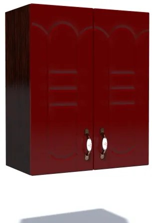 Corp superior 60 cu 2 usi pentru hota telescopica Zebra MDF tulip rosu