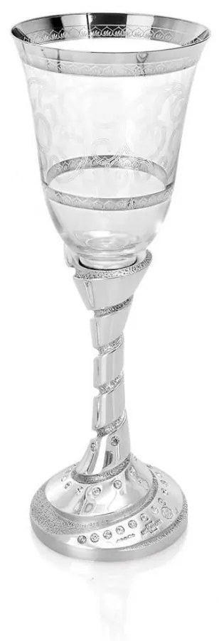 Set 4 pahare cristal si argint Vortex