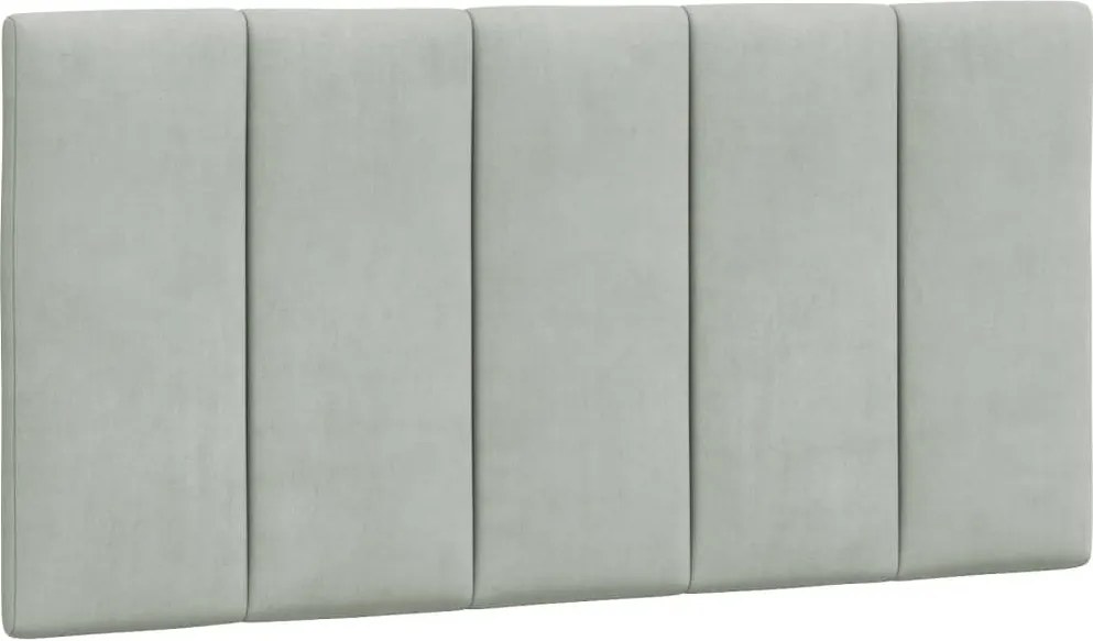 vidaXL Pernă tăblie de pat, Hanko, gri deschis, 100 cm, catifea